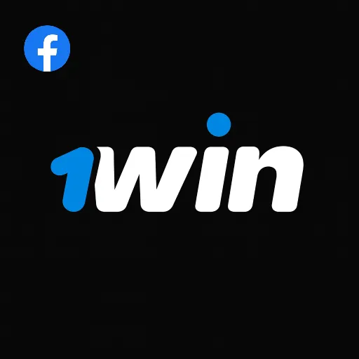 Imagem promovendo a página oficial da 1win no Facebook